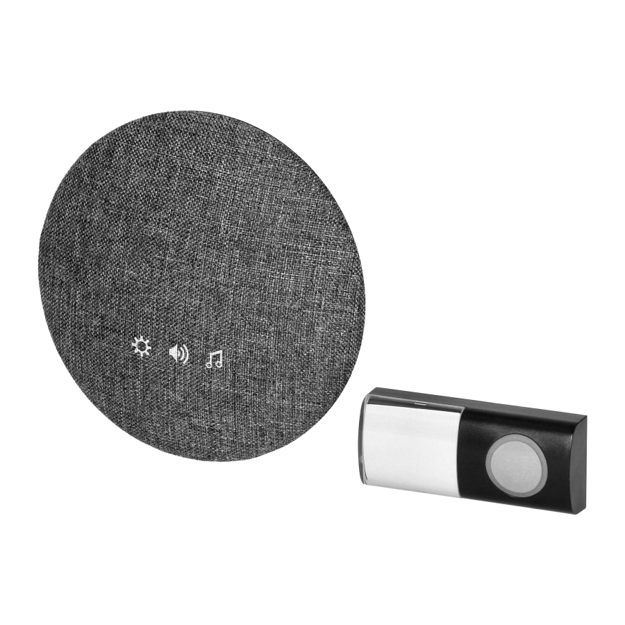 FALANTE DC wireless battery-powered doorbell, learning system, 38 sounds, 200m