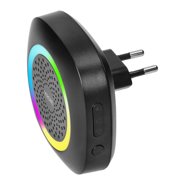 PELA AC, dzwonek bezprzewodowy sieciowy, learning system, 60 dźwięków, 300m, czarny