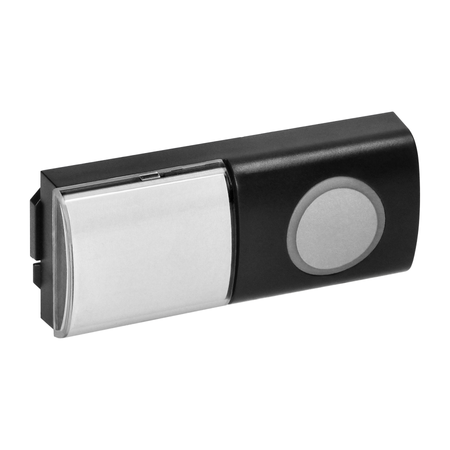 Doorbell button, battery-powered, for wireless doorbells, FALANTE series