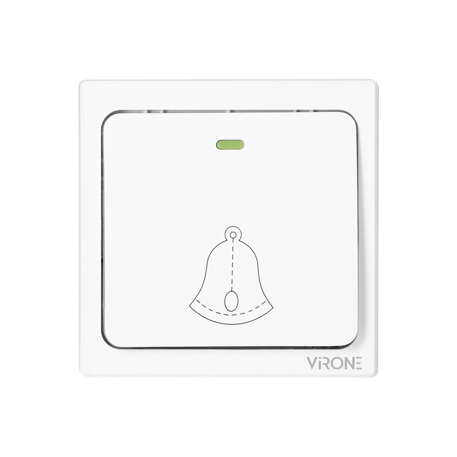 Wireless and battery-free button for the extension of WAYO AC doorbell