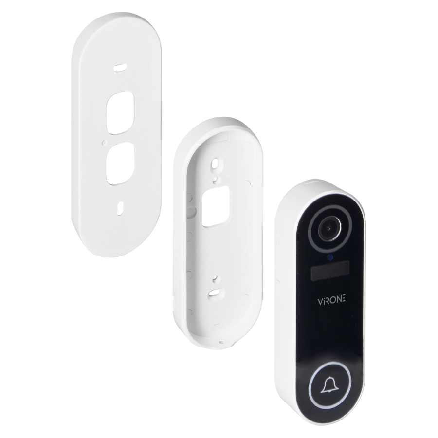 Bezprzewodowy dzwonek wideo LAYO z kamerą wideo Full HD, WiFi i odbiornikiem sieciowym, IP65, komunikacja ze smartfonem z aplika