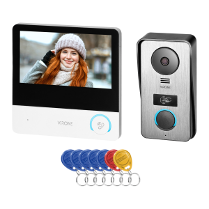 CETI Full HD, video doorphone set, 4-wire, 7", touch screen, Full HD, RFID reader 