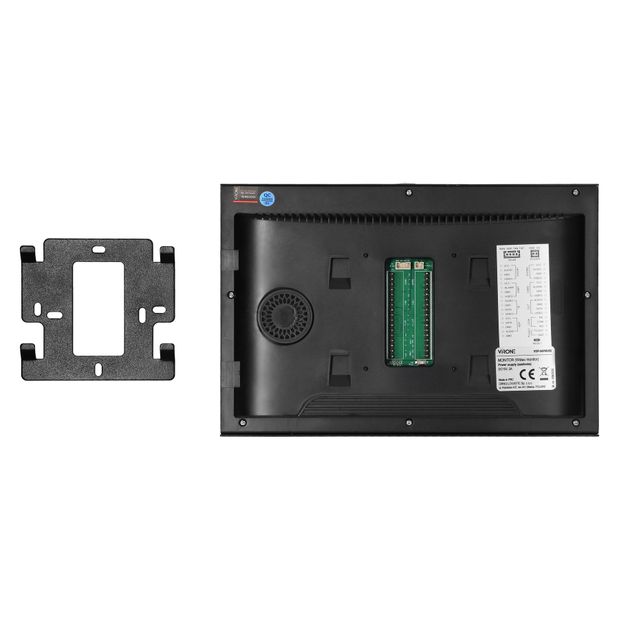 BESAR video doorphone set, handset-free, 10" monitor, code lock, card/proximity tags reader and mobile application