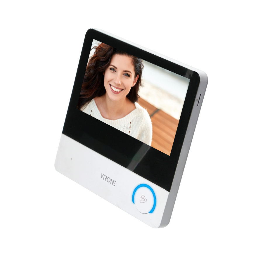 PAVONIS MULTI, zestaw wideodomofonowy dwurodzinny, 4-żyłowy, 7", Wi-Fi, ekran dotykowy, Full HD, RFID