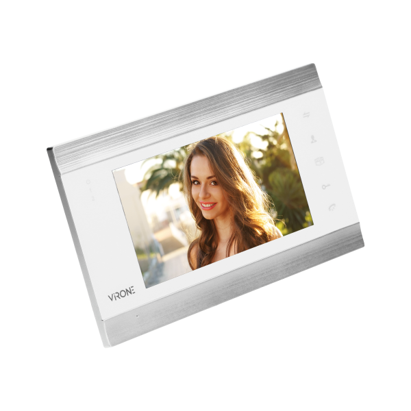  7" color video monitor with free phone application for managing internal and external communication, video and image...