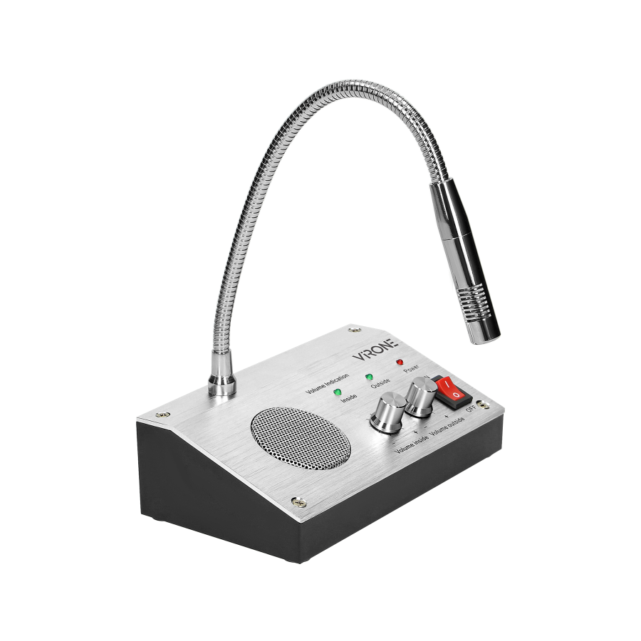 SPATIUM window intercom, wired system for two-way voice communication.