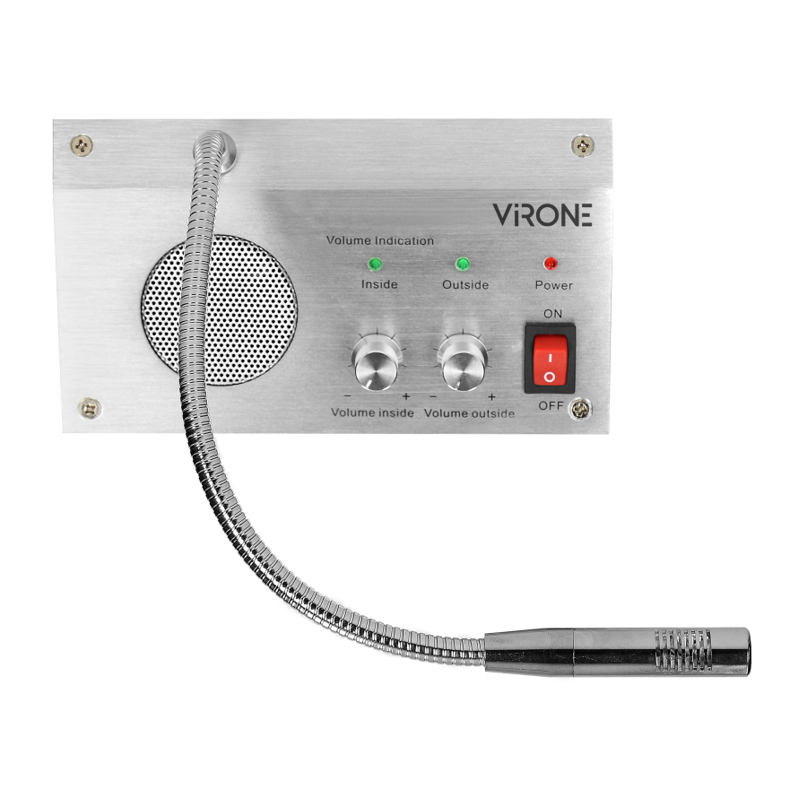 SPATIUM window intercom, wired system for two-way voice communication.