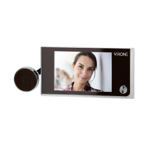 Electronic door viewer LCD 3.5", wide-angle lens, battery-operated, silver