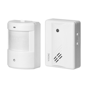 Motion sensor with wireless indicator, 100m, battery operated
