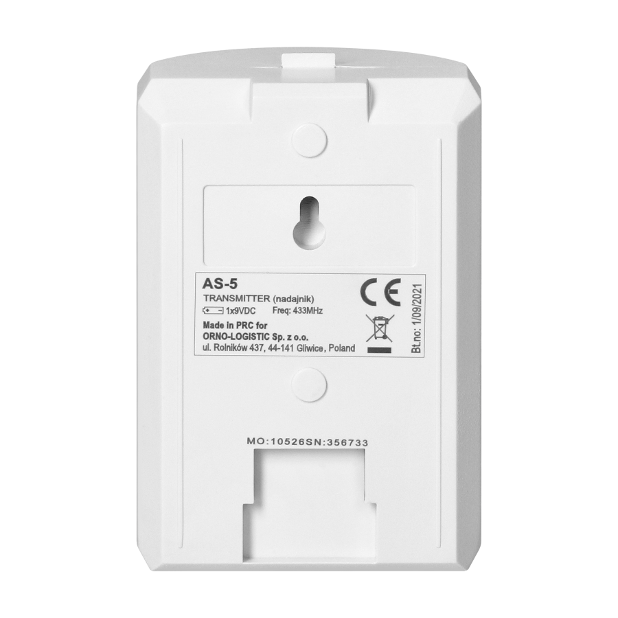 Motion sensor with wireless indicator, 100m, battery operated