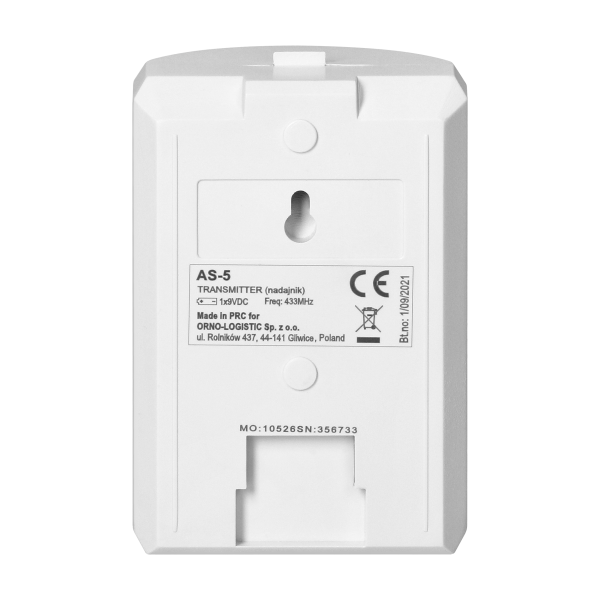 Motion sensor with wireless indicator, 100m, battery operated