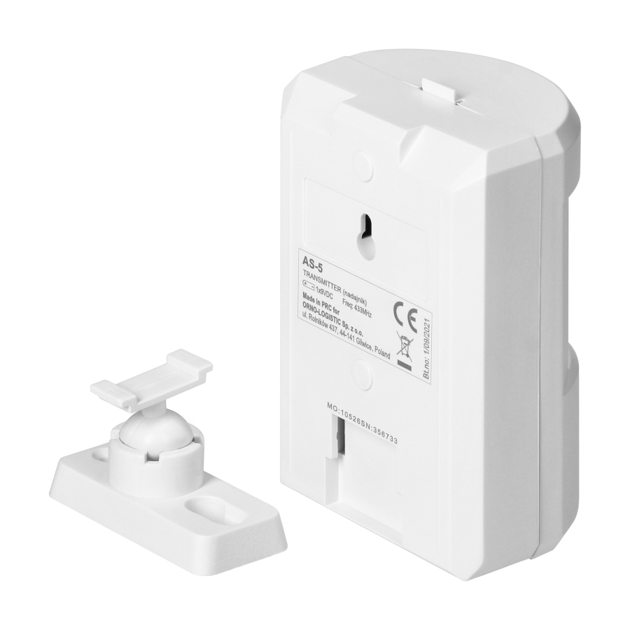 Motion sensor with wireless indicator, 100m, battery operated