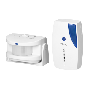 Welcome system with wireless sound and light signaling