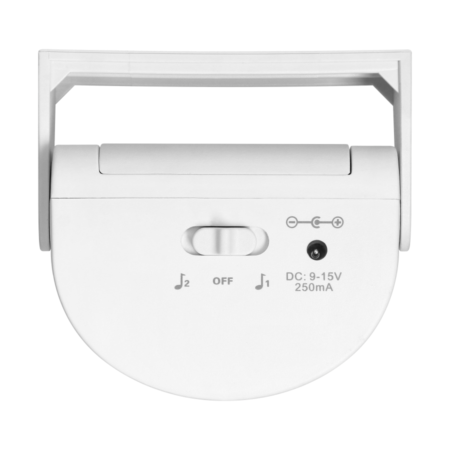 Welcome system with wireless sound and light signaling