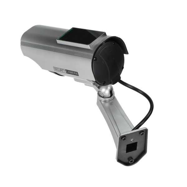Dummy CCTV security camera with solar panel. Dummy CCTV security camera with solar panel.