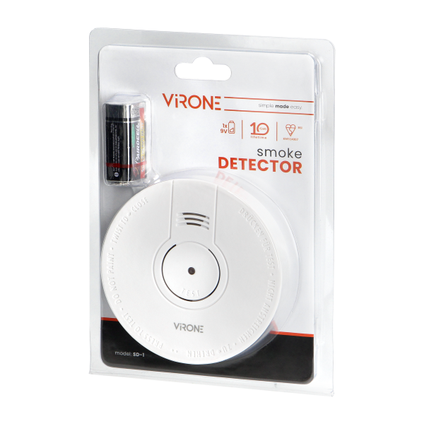 Battery smoke detector, 9V DC, BSI