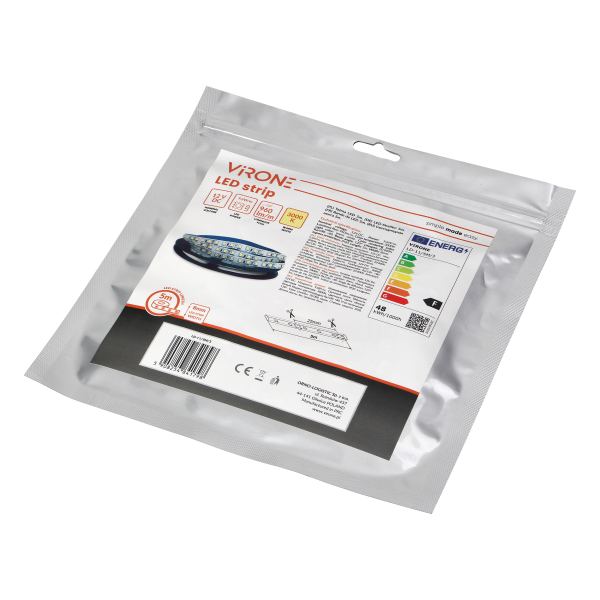 LED strip 12V, 2835, 120L/m, 1000lm/m, 9,6W/m, IP20, 3000K, 5m LED strip 12V, 2835, 120L/m, 1000lm/m, 9,6W/m, IP20, 3000K, 5m