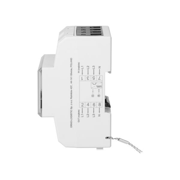 Three-phase energy meter, 80A, 4,3 modules, DIN TH-35mm