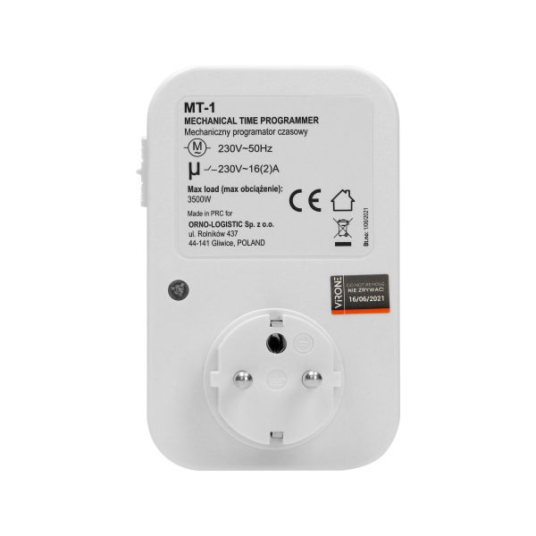 Plug-in mechanical timer