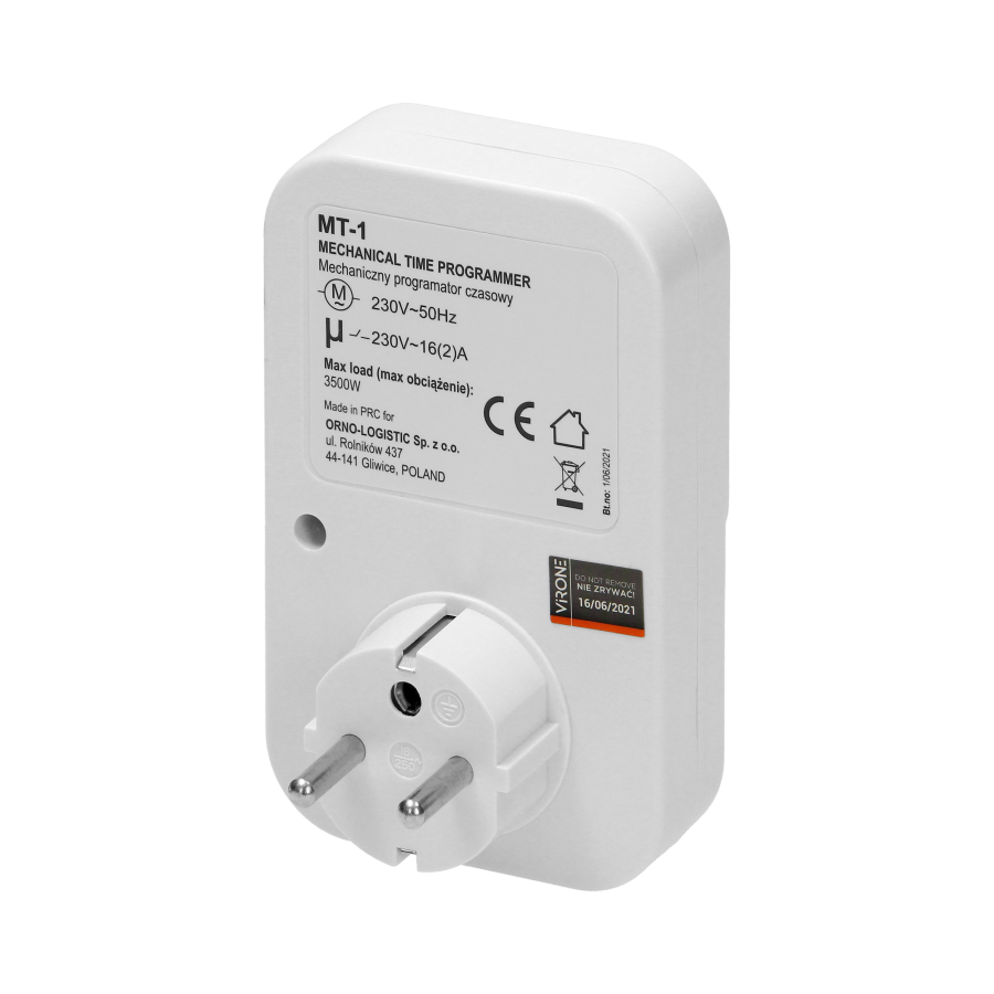 Plug-in mechanical timer