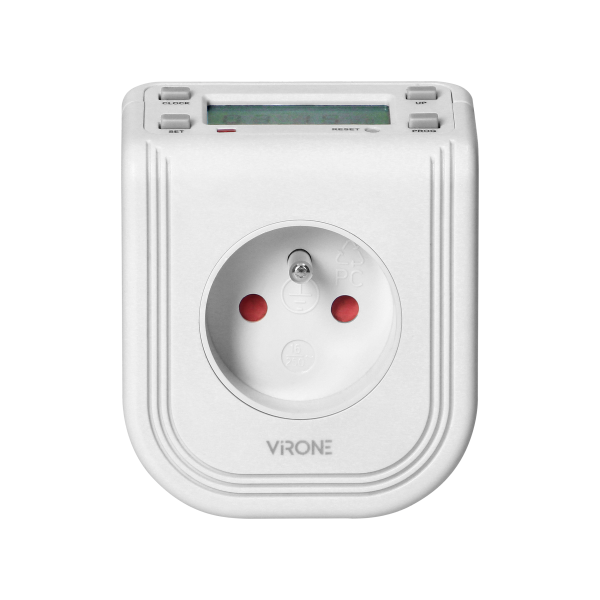 Electronic timer with upper LCD display 230 VAC, 3680W, 16 switching modes, presence simulator.