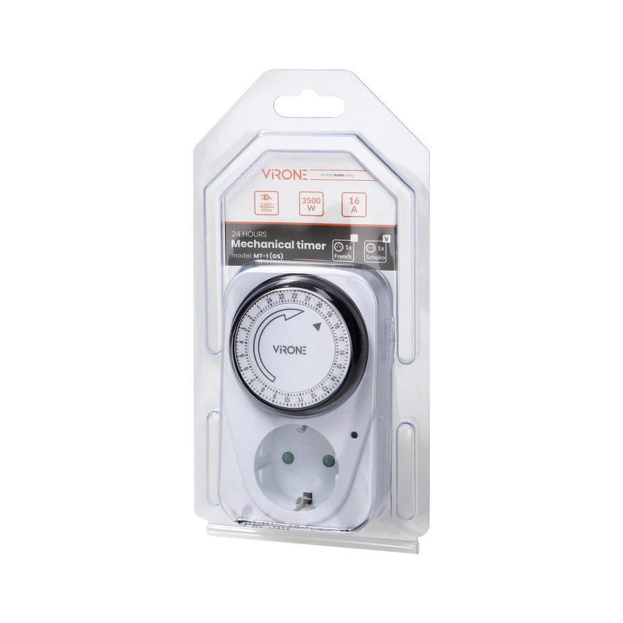 Plug-in mechanical timer, max. 3500W, Schuko