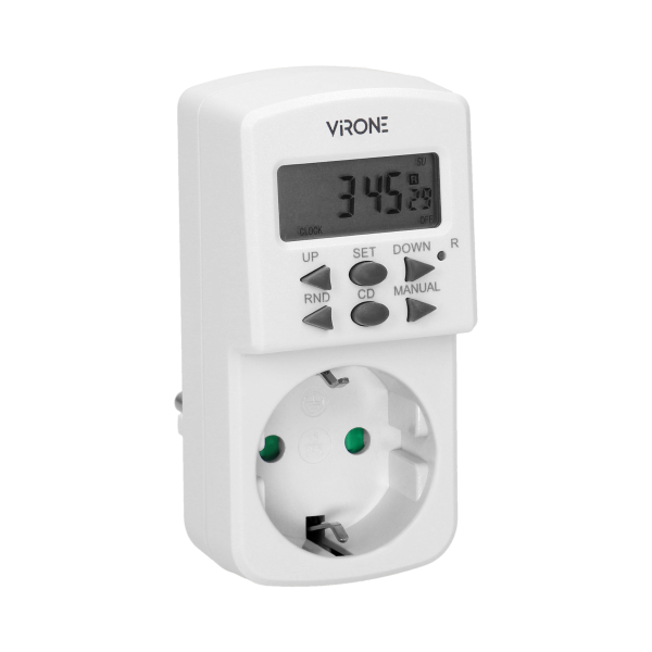 MINI mechanical timer, 1800W, 8A, 10 modes, Schuko