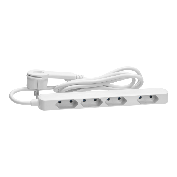 Extension sockets 2P/II with flat plug, 2x0.75mm2 - 1.4m cable Extension sockets 2P/II with flat plug, 2x0.75mm2 - 1.4m cable