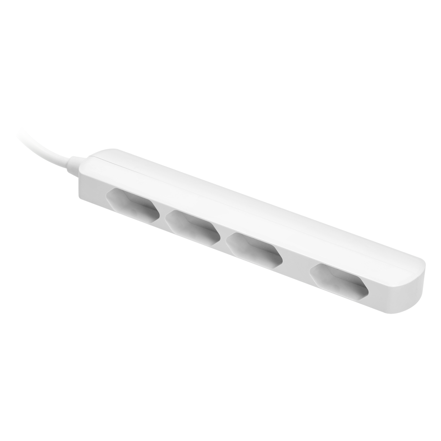 Extension sockets 2P/II with flat plug, 2x0.75mm2 - 1.4m cable