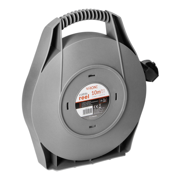 Cable reel, 4x 2P+E sockets, PVC cable H05VV-F 3x1mm², 10m