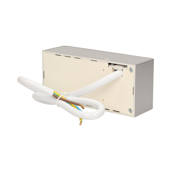 Double under-cabinet electrical socket, 2x2P+E silver