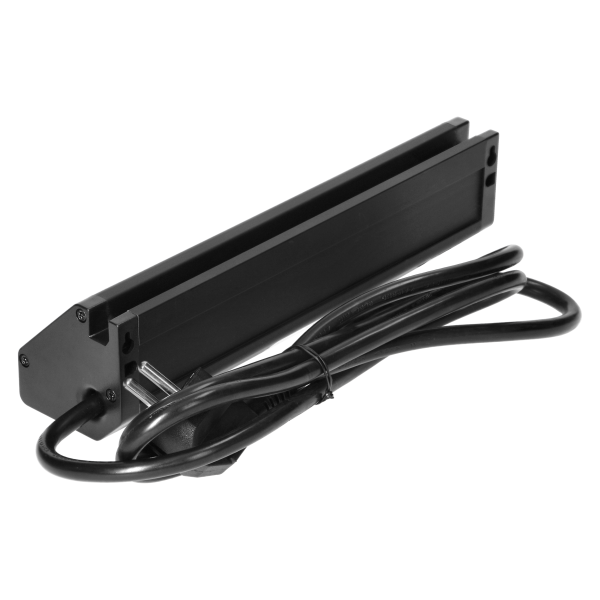 Potrójne gniazdo meblowe z uchwytem na telefon, ładowarką USB i przewodem 1,5m, 3x2P+Z,  2xUSB (typ A, 2,4A), czarne