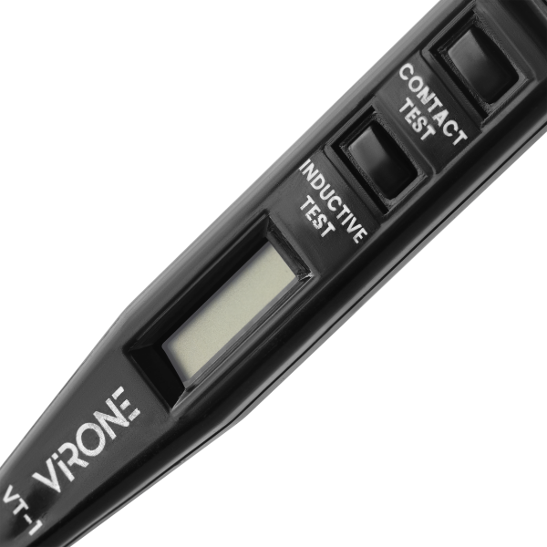 5-in-1 electronic voltage tester, presence test, measurement, induction, continuity, DC polarity, black 5-in-1 electronic voltage tester, presence test, measurement, induction, continuity, DC polarity, black