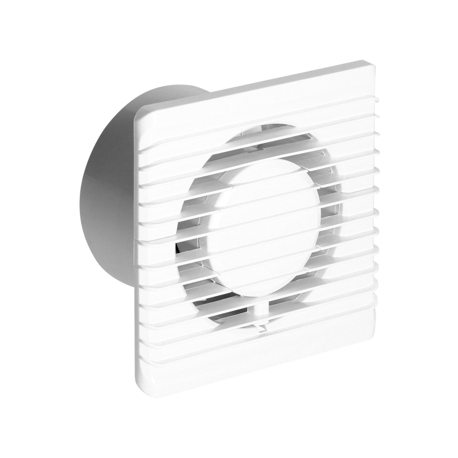 Bathroom fan 100mm, surface-mounted -with timer