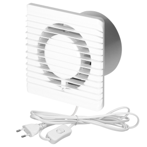 Bathroom fan 125mm - cord with switch