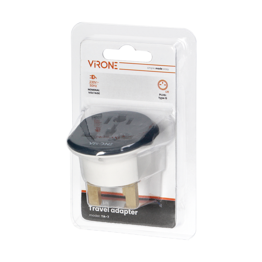 Adapter podróżny - Go to UK, 230V/13A. uniwersalne gniazdo, wtyczka brytyjska (typ G)