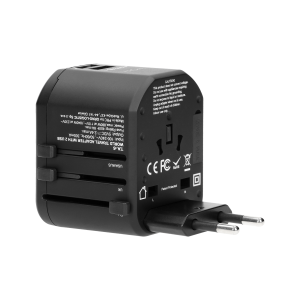 Podróżny adapter do gniazdek Go World USA/UK/EURO/AUS (USB 5V,2,4A)