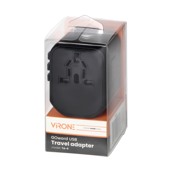 Podróżny adapter do gniazdek Go World USA/UK/EURO/AUS (USB 5V,2,4A) Podróżny adapter do gniazdek Go World USA/UK/EURO/AUS (USB 5V,2,4A)