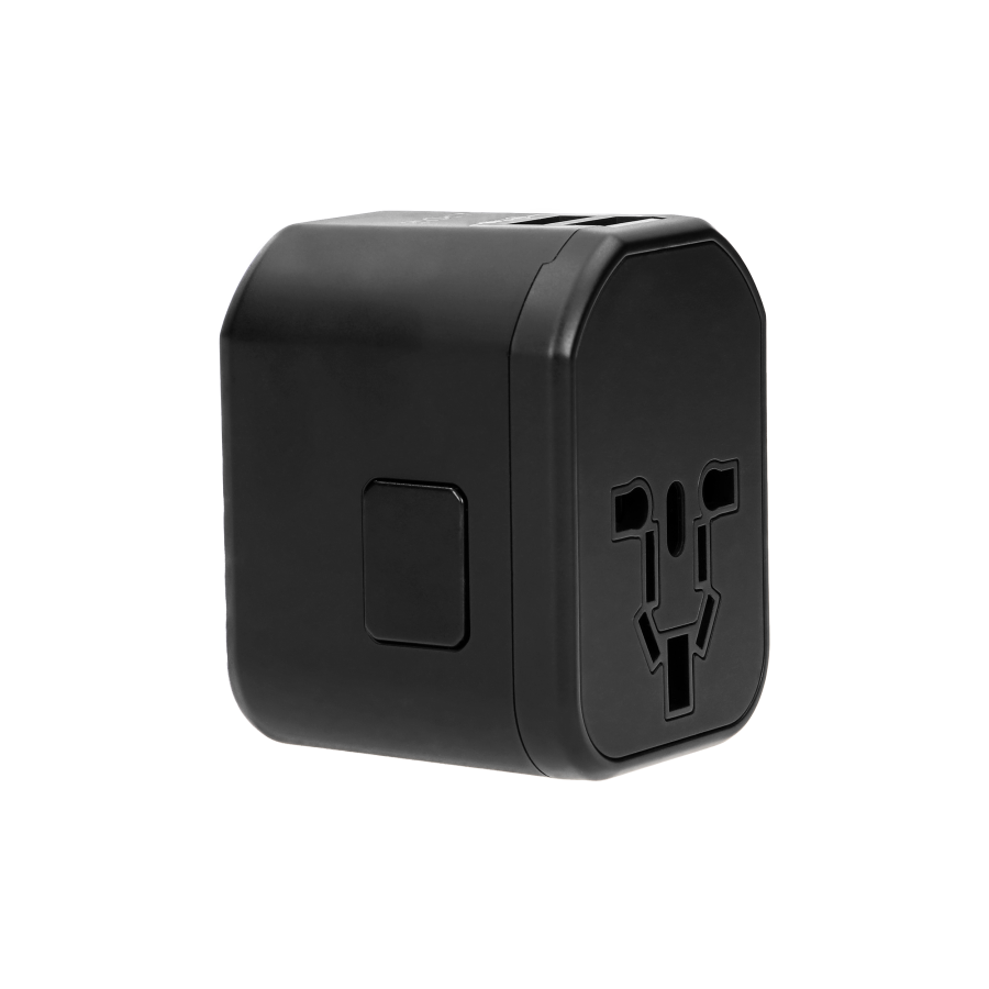 Podróżny adapter do gniazdek Go World USA/UK/EURO/AUS (USB 5V,2,4A)