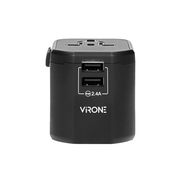 Podróżny adapter do gniazdek Go World USA/UK/EURO/AUS (USB 5V,2,4A) Podróżny adapter do gniazdek Go World USA/UK/EURO/AUS (USB 5V,2,4A)