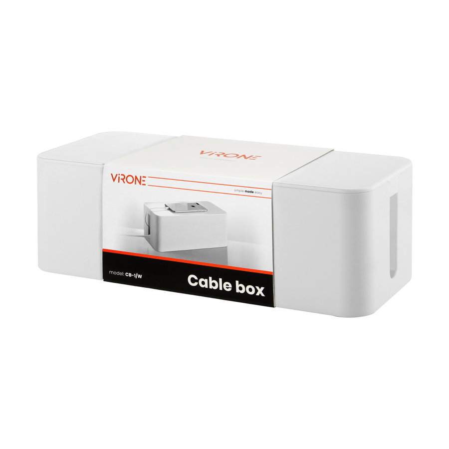 Cable box L, white