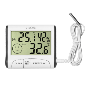 Multifunctional weather station, wired, white