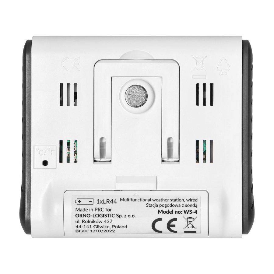 Multifunctional weather station, wired, white