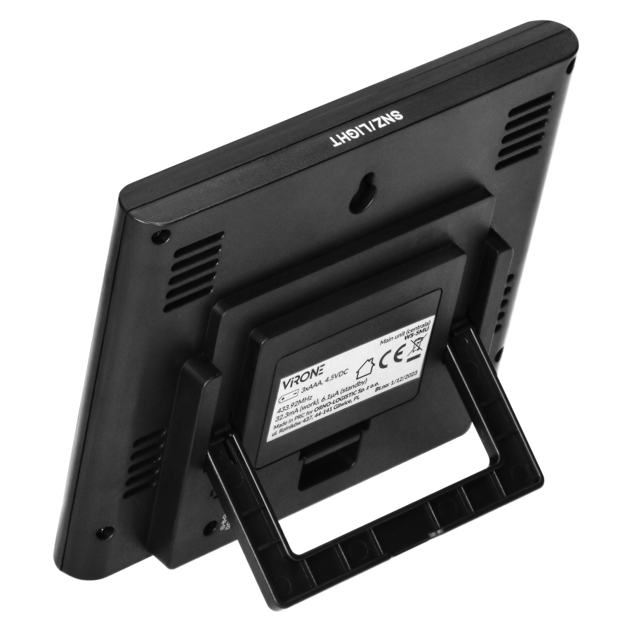 Multifunctional wireless weather station, touch buttons