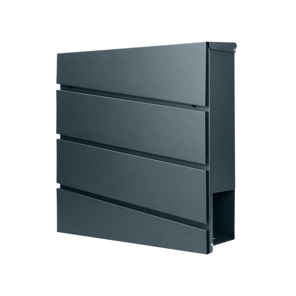 Skrzynka na listy BORNEO z galwanizowanej stali z  gazetnikiem, antracyt Skrzynka na listy BORNEO z galwanizowanej stali z  gazetnikiem, antracyt