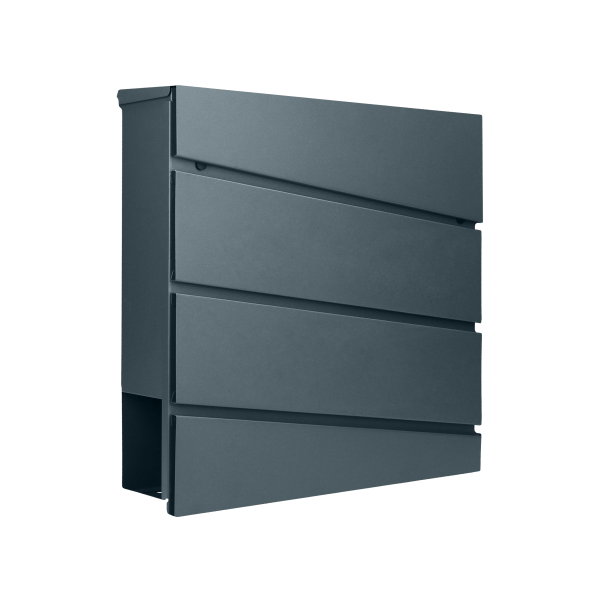 Skrzynka na listy BORNEO z galwanizowanej stali z  gazetnikiem, antracyt Skrzynka na listy BORNEO z galwanizowanej stali z  gazetnikiem, antracyt