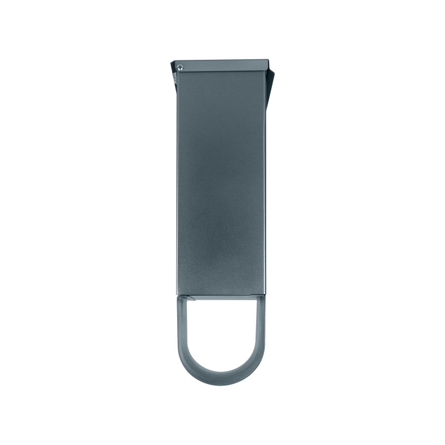 Skrzynka na listy HAITI z galwanizowanej stali z  gazetnikiem i okienkami i wizytownikiem, antracyt