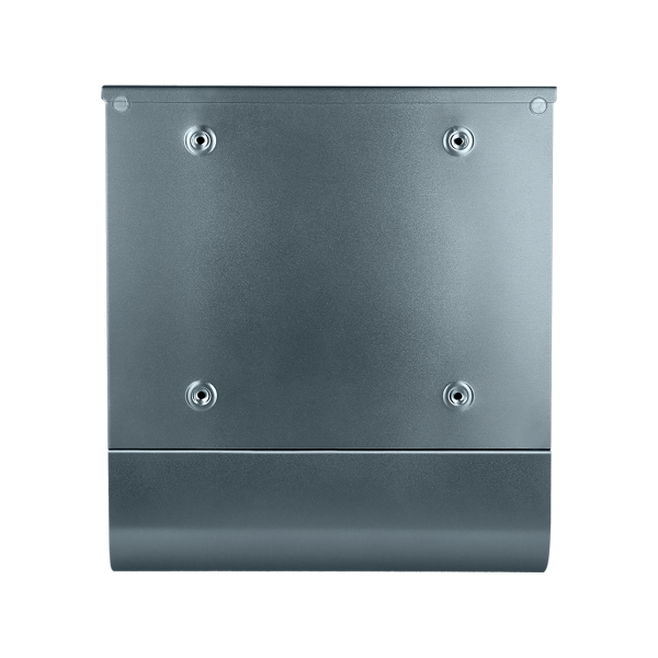 Skrzynka na listy HAITI z galwanizowanej stali z  gazetnikiem i okienkami i wizytownikiem, antracyt Skrzynka na listy HAITI z galwanizowanej stali z  gazetnikiem i okienkami i wizytownikiem, antracyt