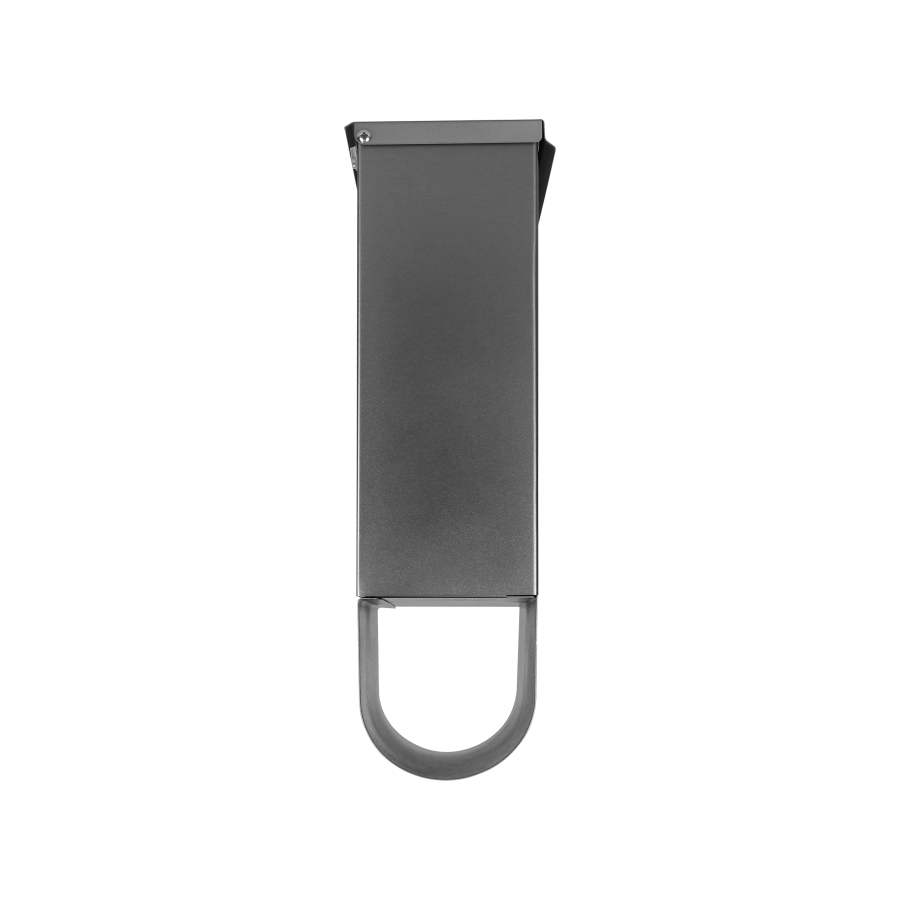 Skrzynka na listy HAITI z galwanizowanej stali z  gazetnikiem i okienkami i wizytownikiem, kolor czarny