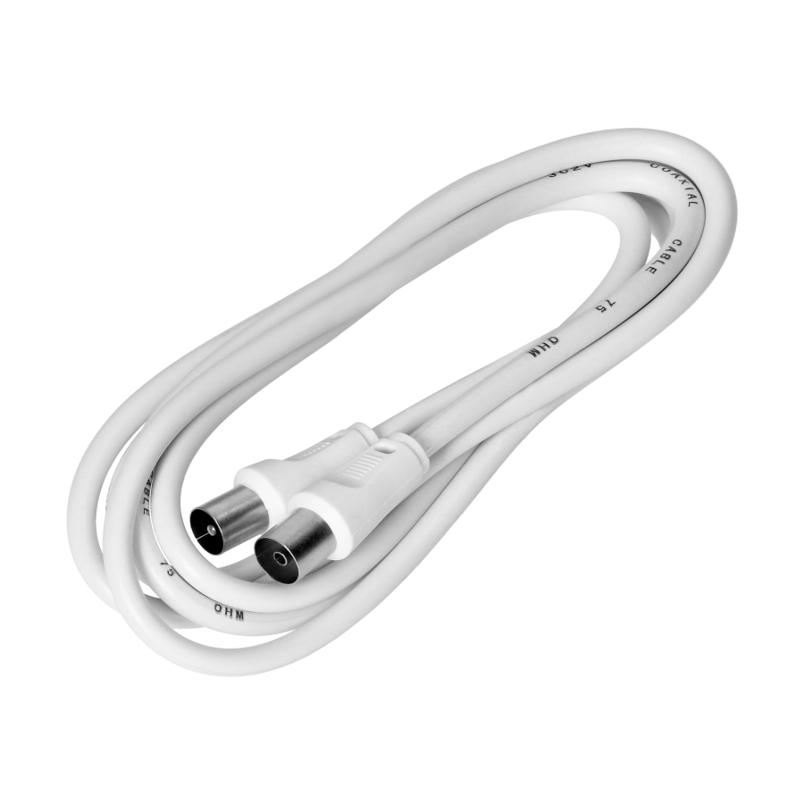 Kabel TV - VIDEO biały 1,8m